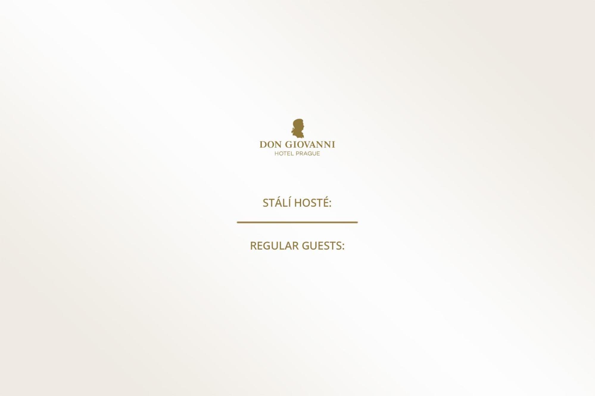 Don Giovanni Hotel Prague - Great Hotels Of The World Esterno foto Don Giovanni